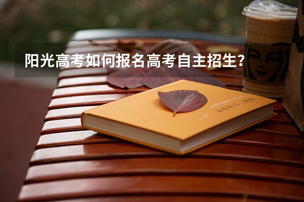 阳光高考如何报名高考自主招生？