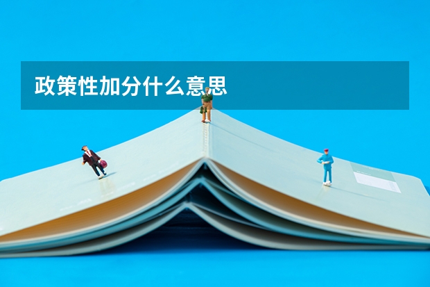 政策性加分什么意思