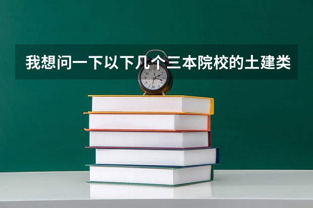 我想问一下以下几个三本院校的土建类专业哪个好