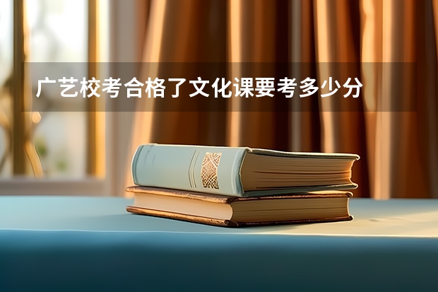 广艺校考合格了文化课要考多少分