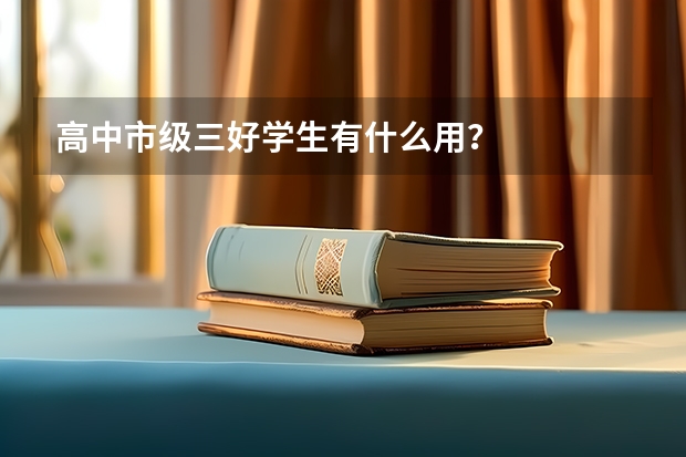 高中市级三好学生有什么用？