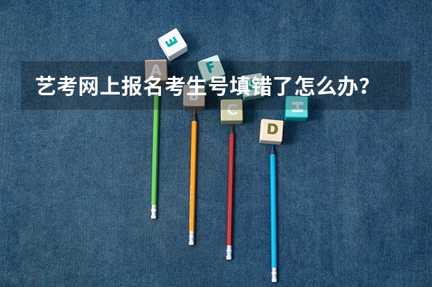 艺考网上报名考生号填错了怎么办？