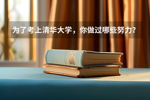 为了考上清华大学，你做过哪些努力？