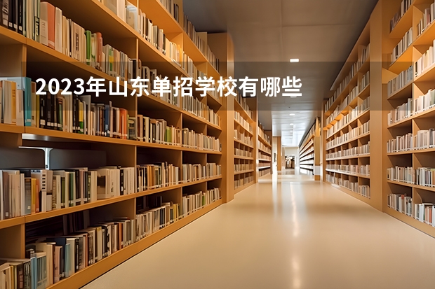 2023年山东单招学校有哪些