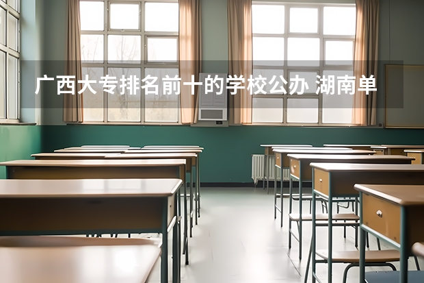 广西大专排名前十的学校公办 湖南单招排名前十的学校