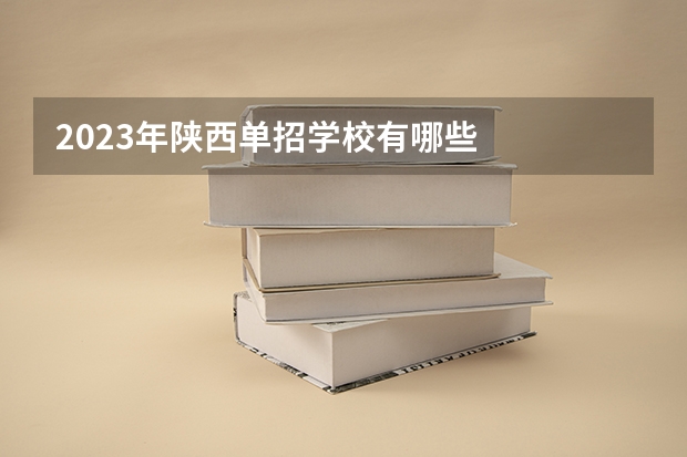 2023年陕西单招学校有哪些
